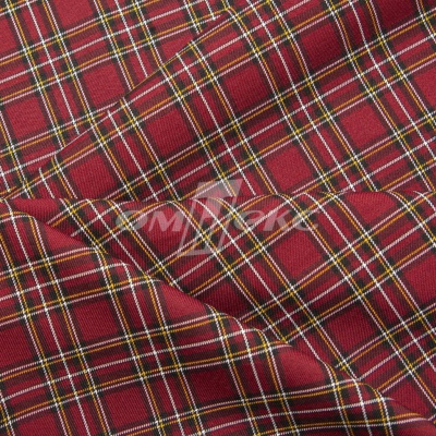 Ткань костюмная клетка 24379 2012, 230 гр/м2, шир.150см, цвет бордовый/бел/жел - купить в Волгограде. Цена 539.74 руб.