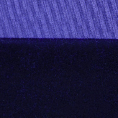 Бархат стрейч №14, 240 гр/м2, шир.160 см, (2,6 м/кг), цвет т.синий - купить в Волгограде. Цена 740.88 руб.