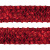 Тесьма с пайетками 3, шир. 35 мм/уп. 25+/-1 м, цвет красный - купить в Волгограде. Цена: 1 308.30 руб.