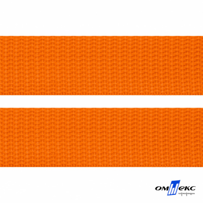Оранжевый- цв.523 -Текстильная лента-стропа 550 гр/м2 ,100% пэ шир.25 мм (боб.50+/-1 м) - купить в Волгограде. Цена: 405.80 руб.