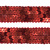 Тесьма с пайетками 3, шир. 20 мм/уп. 25+/-1 м, цвет красный - купить в Волгограде. Цена: 778.19 руб.