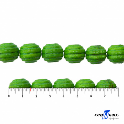0309-Бусины деревянные "ОмТекс", 16 мм, упак.50+/-3шт, цв.019-зеленый - купить в Волгограде. Цена: 62.22 руб.