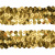 Тесьма с пайетками D16, шир. 30 мм/уп. 25+/-1 м, цвет золото - купить в Волгограде. Цена: 1 087.39 руб.