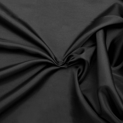Ткань подкладочная 220T, TR 55/45, черный/Black 85 г/м2, шир.145 см. - купить в Волгограде. Цена 209.52 руб.