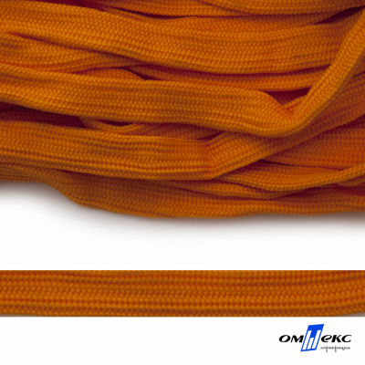 Шнур плетеный (плоский) d-12 мм, (уп.90+/-1м), 100% полиэстер, цв.267 - оранжевый - купить в Волгограде. Цена: 8.62 руб.