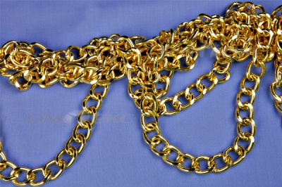Цепь металл декоративная №11 (17*13) золото (10+/-1 м)  - купить в Волгограде. Цена: 1 341.87 руб.