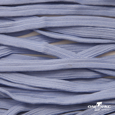 Шнур плетеный (плоский) d-12 мм, (уп.90+/-1м), 100% полиэстер, цв.259 - голубой - купить в Волгограде. Цена: 8.62 руб.