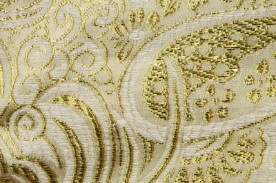 Ткань костюмная жаккард №5, 140 гр/м2, шир.150см, цвет золото - купить в Волгограде. Цена 383.29 руб.
