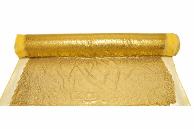 Сетка с пайетками №6, 188 гр/м2, шир.130см, цвет золото - купить в Волгограде. Цена 371.02 руб.