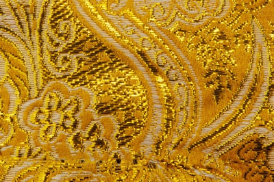 Ткань костюмная жаккард №12, 140 гр/м2, шир.150см, цвет жёлтый - купить в Волгограде. Цена 383.29 руб.