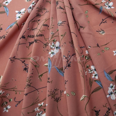 Плательная ткань "Фламенко" 2.1, 80 гр/м2, шир.150 см, принт растительный - купить в Волгограде. Цена 311.05 руб.