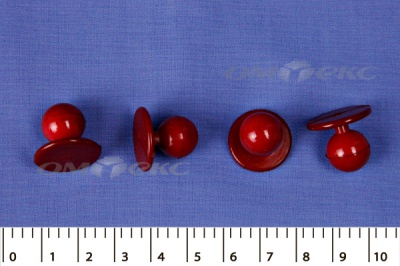 Пуговица поварская "Пукля", 10 мм, цвет красный - купить в Волгограде. Цена: 2.28 руб.