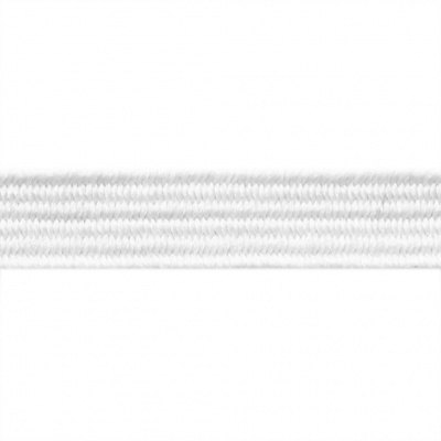 Резиновые нити с текстильным покрытием, шир. 6 мм ( упак.55 м/уп), цв.-белый - купить в Волгограде. Цена: 210.75 руб.