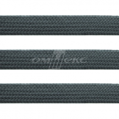 Шнур плетеный (плоский) d-12 мм, (уп.90+/-1м), 100% полиэстер, цв.272 - серый - купить в Волгограде. Цена: 8.62 руб.
