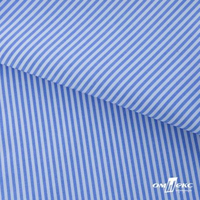 Ткань сорочечная Полоска Кенди, 115 г/м2, 58% пэ,42% хл, шир.150 см, цв.2-голубой, (арт.110) - купить в Волгограде. Цена 306.69 руб.