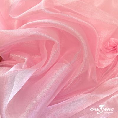 Ткань органза, 100% полиэстр, 28г/м2, шир. 150 см, цв. #47 розовая пудра - купить в Волгограде. Цена 86.24 руб.