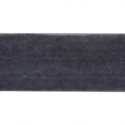 Лента бархатная нейлон, шир.25 мм, (упак. 45,7м), цв.189-т.серый - купить в Волгограде. Цена: 981.09 руб.