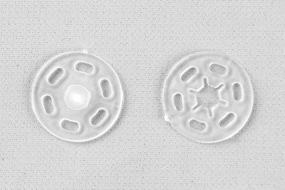 Кнопки пришивные пластиковые 15 мм, блистер 24шт, цв.-прозрачные - купить в Волгограде. Цена: 68.79 руб.