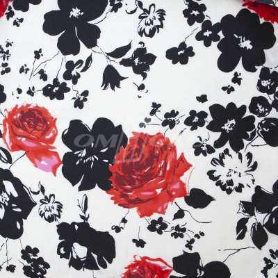 Плательная ткань "Фламенко" 22.1, 80 гр/м2, шир.150 см, принт растительный - купить в Волгограде. Цена 239.03 руб.