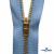 Молнии джинсовые металл т-5, 18 см латунь (YG), цв.-деним (231) - купить в Волгограде. Цена: 22.80 руб.