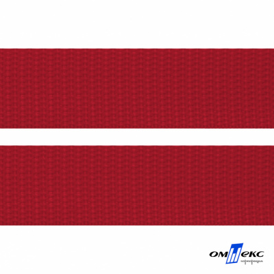 Красный- цв.171-Текстильная лента-стропа 550 гр/м2 ,100% пэ шир.40 мм (боб.50+/-1 м) - купить в Волгограде. Цена: 637.68 руб.