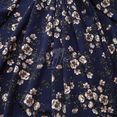 Плательная ткань "Фламенко" 3.2, 80 гр/м2, шир.150 см, принт растительный - купить в Волгограде. Цена 239.03 руб.