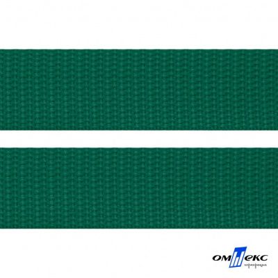 Зелёный- цв.876 -Текстильная лента-стропа 550 гр/м2 ,100% пэ шир.20 мм (боб.50+/-1 м) - купить в Волгограде. Цена: 318.85 руб.