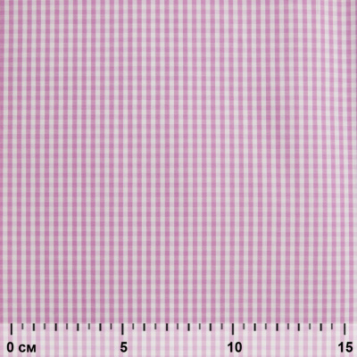 Ткань сорочечная Клетка Виши, 115 г/м2, 58% пэ,42% хл, шир.150 см, цв.1-розовый, (арт.111) - купить в Волгограде. Цена 306.69 руб.