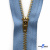 Молнии джинсовые металл т-4, 18 см латунь (YG), цв.-деним (231) - купить в Волгограде. Цена: 21.57 руб.