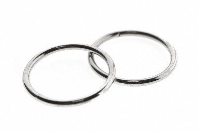 Кольцо металлическое №40 мм, цв.-никель - купить в Волгограде. Цена: 4.45 руб.