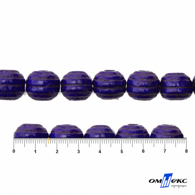 0309-Бусины деревянные "ОмТекс", 16 мм, упак.50+/-3шт, цв.018-фиолет - купить в Волгограде. Цена: 62.22 руб.