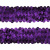 Тесьма с пайетками 12, шир. 30 мм/уп. 25+/-1 м, цвет фиолет - купить в Волгограде. Цена: 1 098.48 руб.