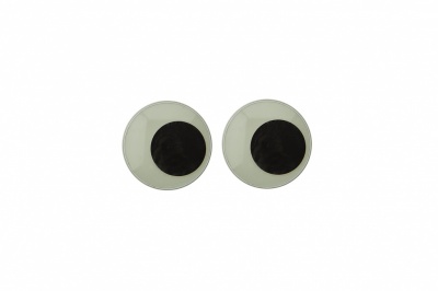 Глазки для игрушек, круглые, с бегающими зрачками, 8 мм/упак.100+/-2 шт, цв. -черно-белые - купить в Волгограде. Цена: 28.86 руб.