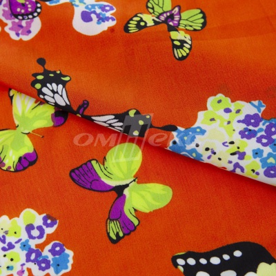 Плательная ткань "Софи" 7.1, 75 гр/м2, шир.150 см, принт бабочки - купить в Волгограде. Цена 241.49 руб.