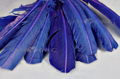 Декоративный Пучок из перьев, перо 23см/синий - купить в Волгограде. Цена: 12.34 руб.