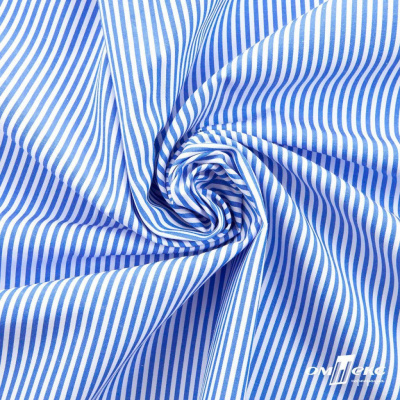 Ткань сорочечная Полоска Кенди, 115 г/м2, 58% пэ,42% хл, шир.150 см, цв.3-синий, (арт.110) - купить в Волгограде. Цена 306.69 руб.